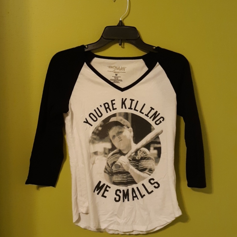 The Sandlot 3/4 Sleeve Black and White Graphic Tee